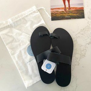 Ciel Leather Sandals Amelia Handmade in Greece Black Size 8